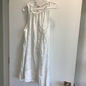 White linen dress
